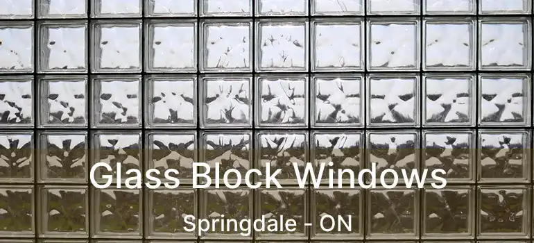  Glass Block Windows Springdale - ON