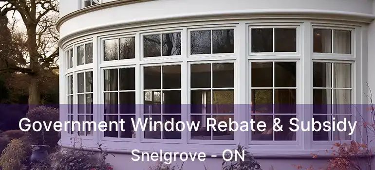 Government Window Rebate & Subsidy Snelgrove - ON