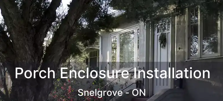  Porch Enclosure Installation Snelgrove - ON